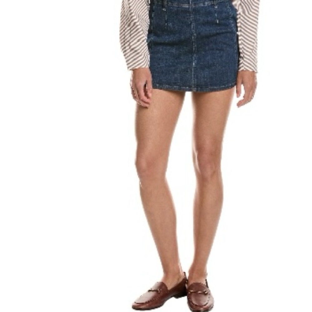 Free People Blue Denim Mini Skirt